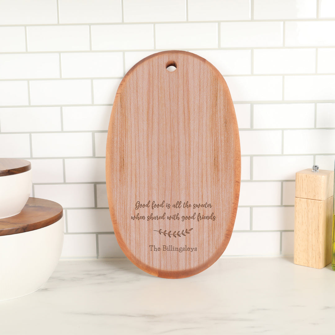 Personalized Oval Cutting Board
