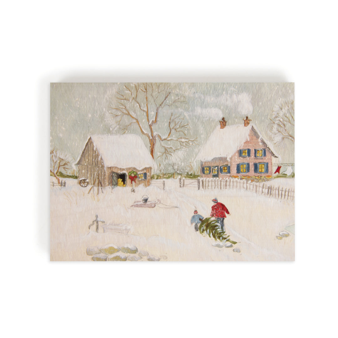 Winter Scene Wood Block Décor