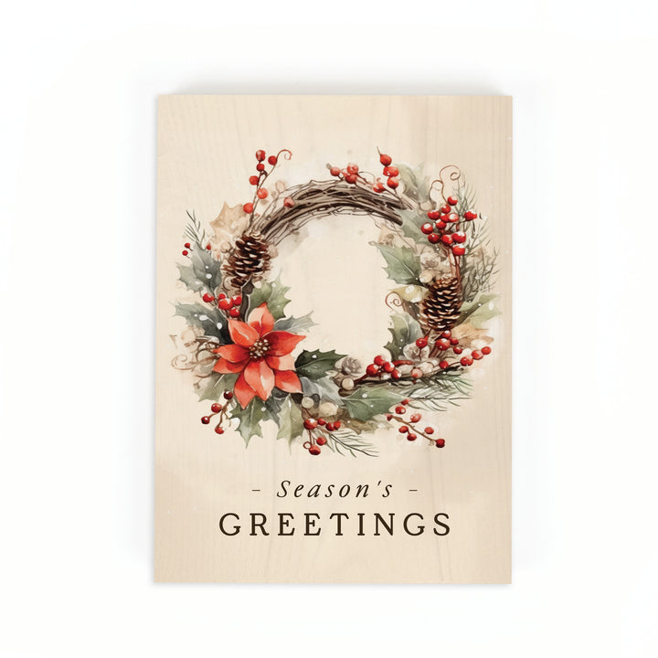 Season's Greetings Wood Block Décor