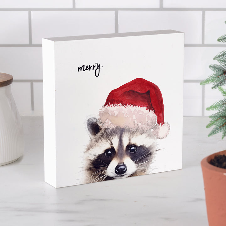 Merry Wood Block Décor