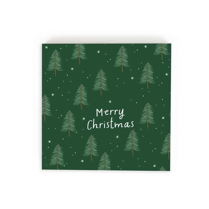 Merry Christmas Tree Pattern Wood Block Décor