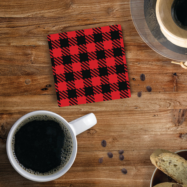 Red & Black Plaid Coaster