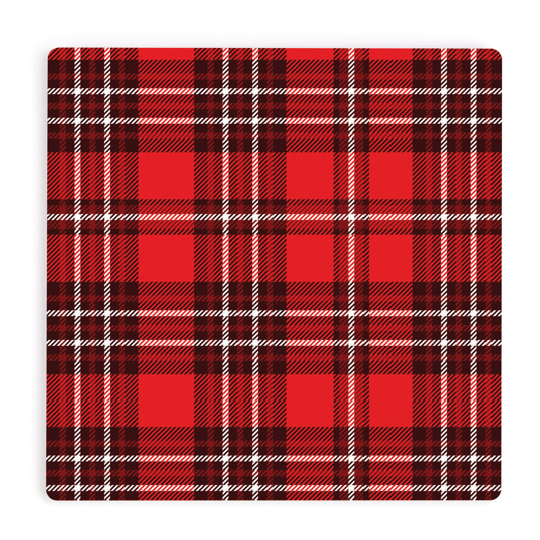 Blue & Green Plaid Coaster