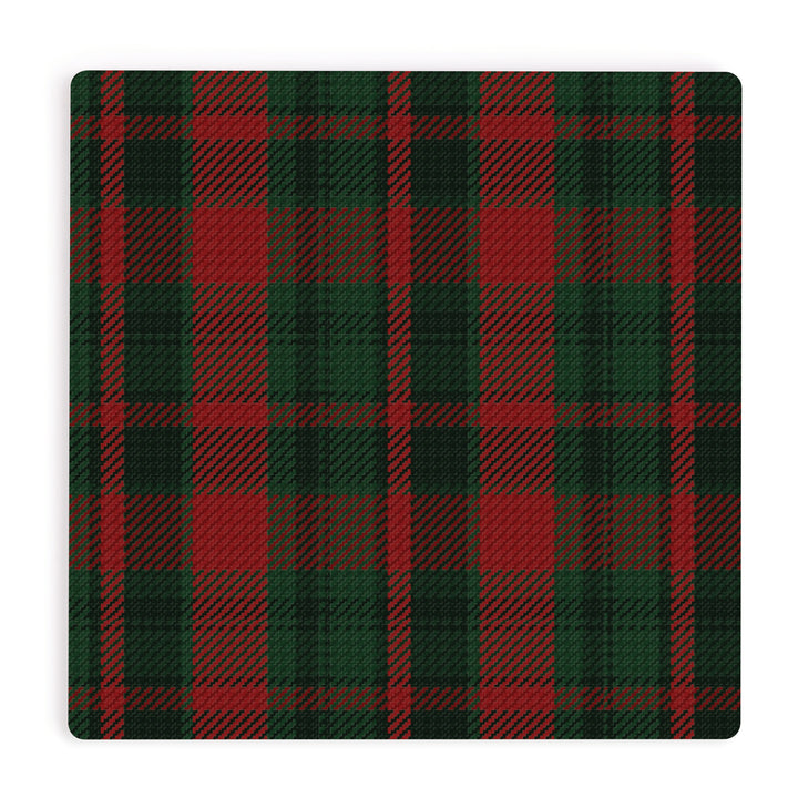 Red Green & Black Plaid Coaster