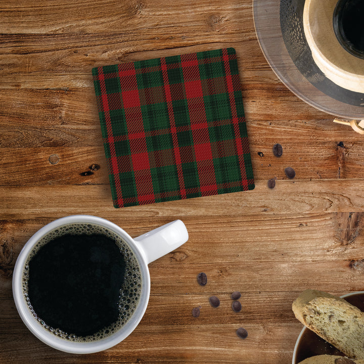 Red Green & Black Plaid Coaster