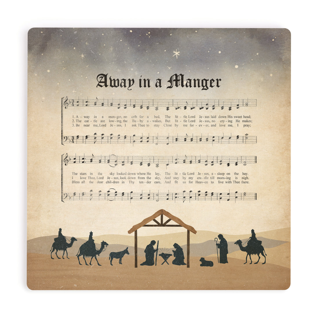 Away In A Manger Coaster