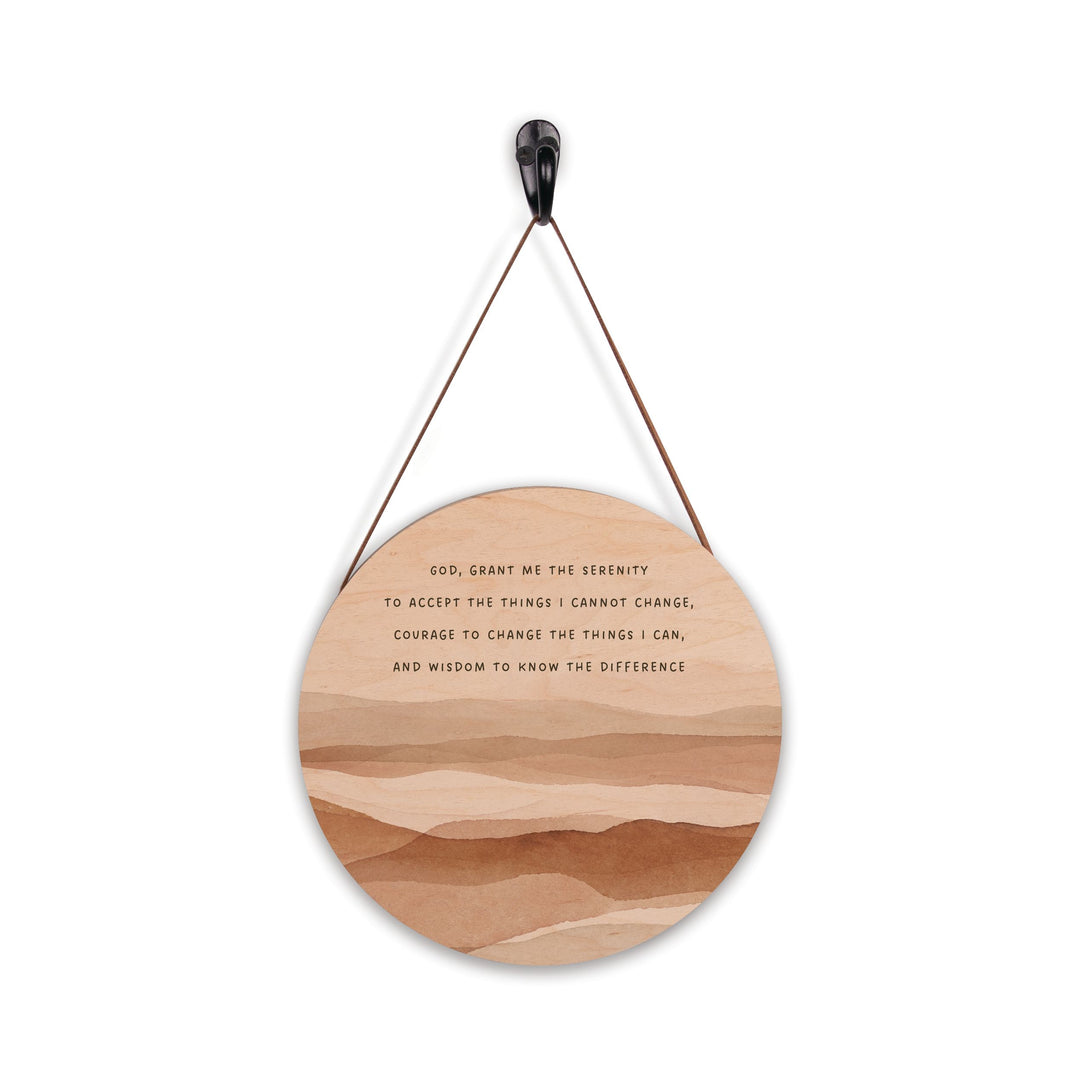 Serenity Prayer Maple Hanging Décor