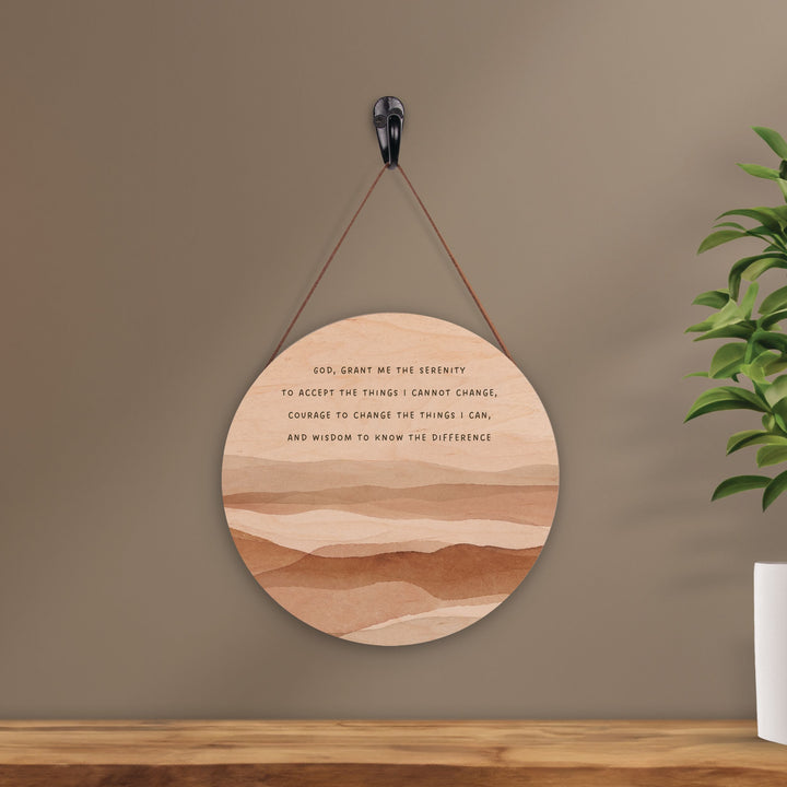 Serenity Prayer Maple Hanging Décor