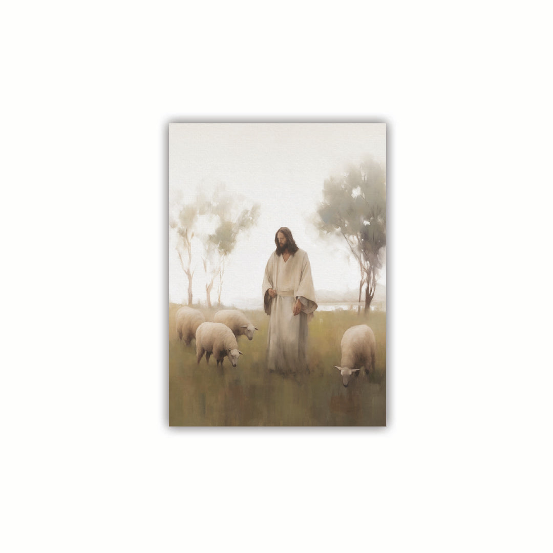 Jesus & Sheep Canvas