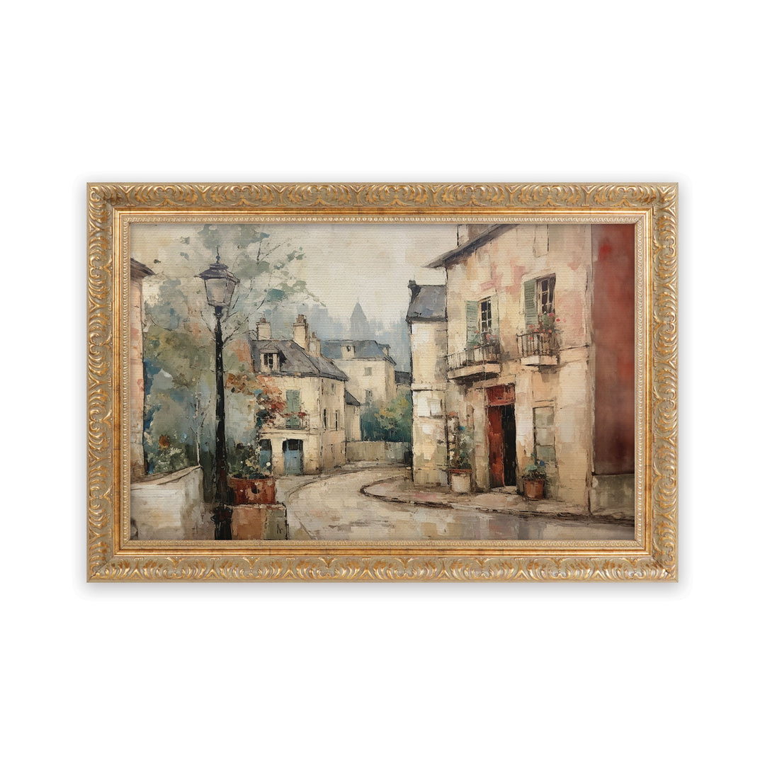 Vintage Village Gold Framed Linen