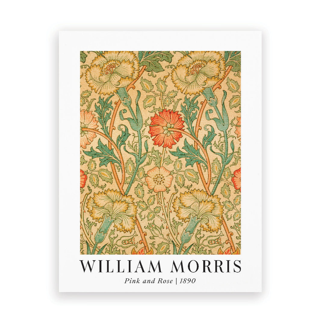 William Morris Pink And Rose 1890 Ornate Tabletop Décor