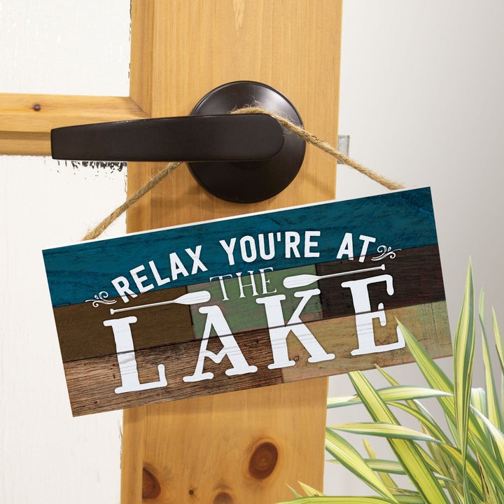 Relax, You're At The Lake String Sign