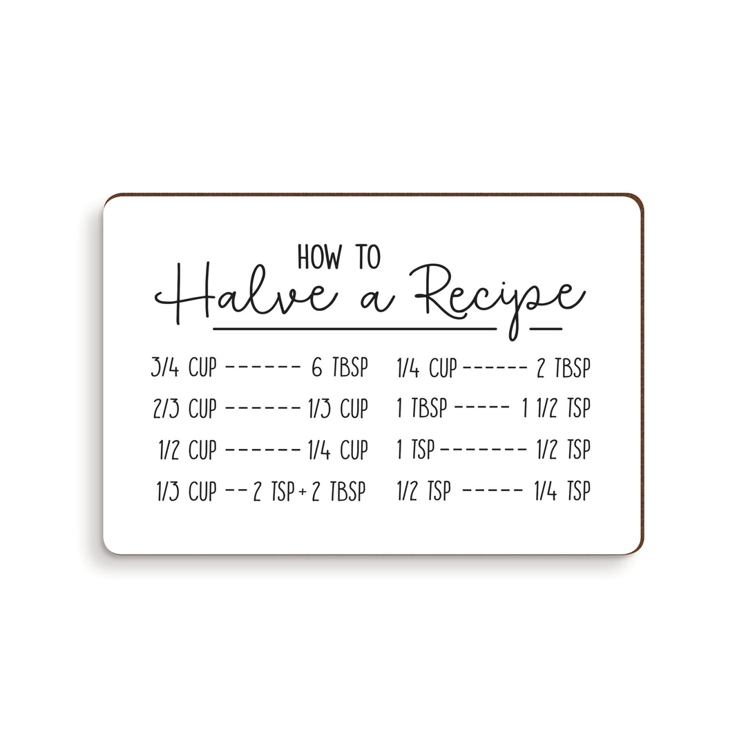 How To Halve A Recipe Magnet
