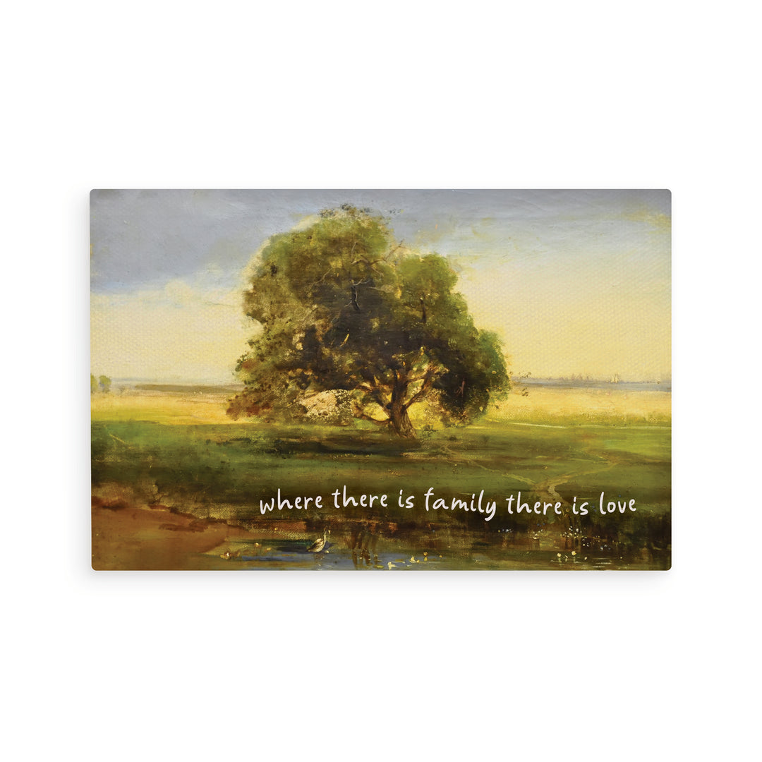 Where There Is Family There Is Love Wooden Postcard