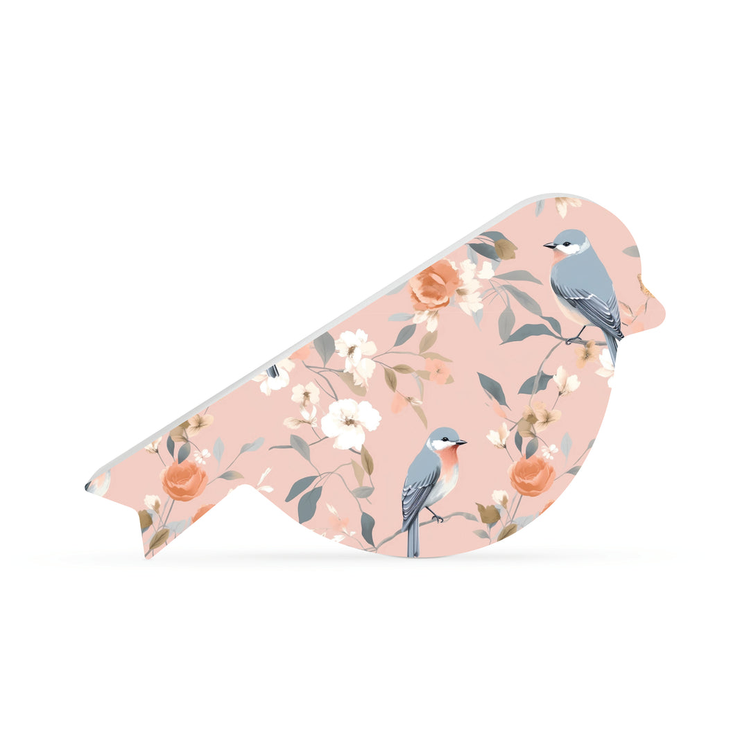 Pink Bird Pattern Shape Décor