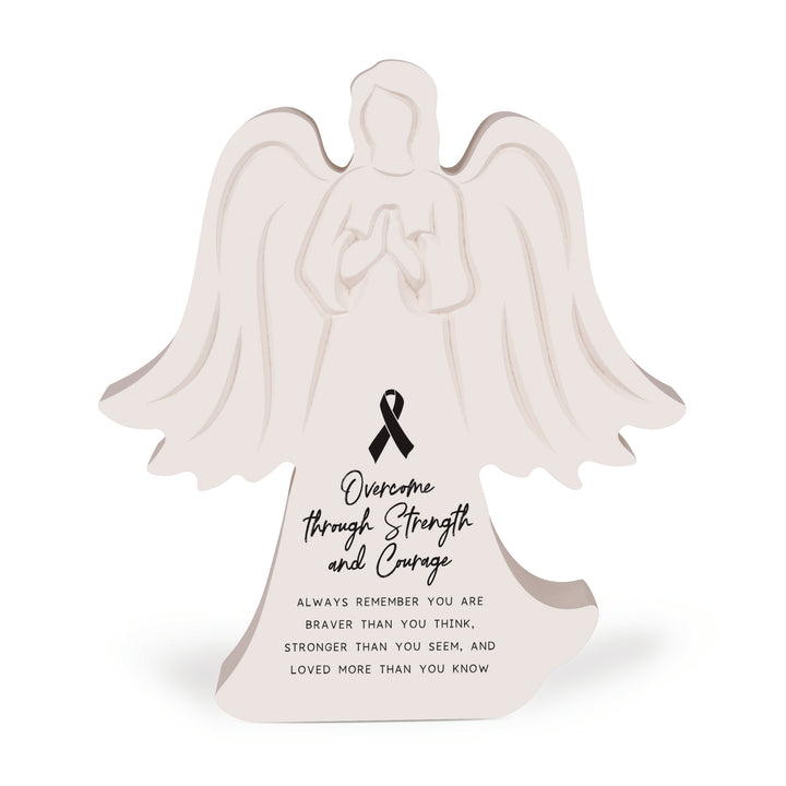 Overcome Through Courage And Strength Angel Shape Décor