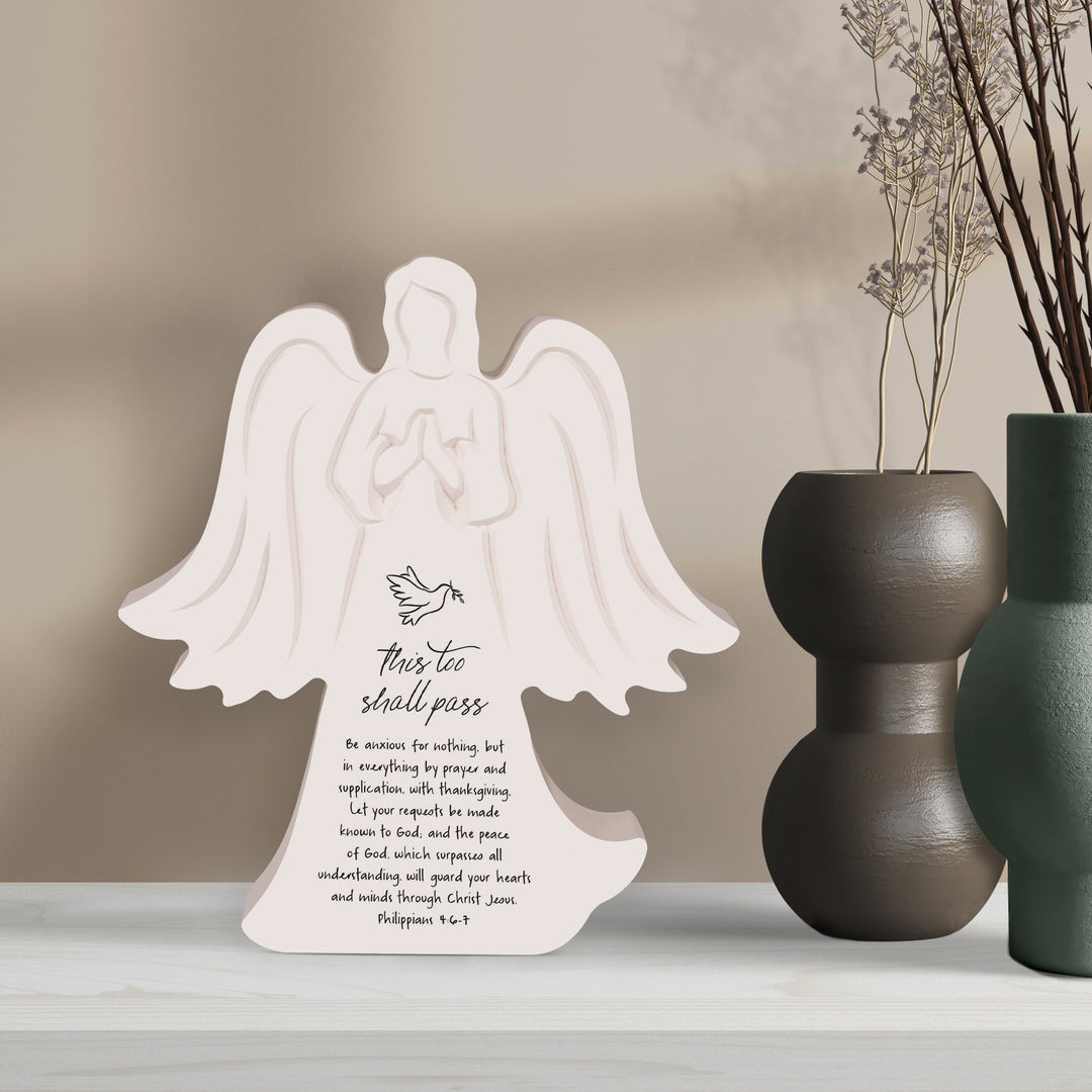 This Too Shall Pass Angel Shape Décor