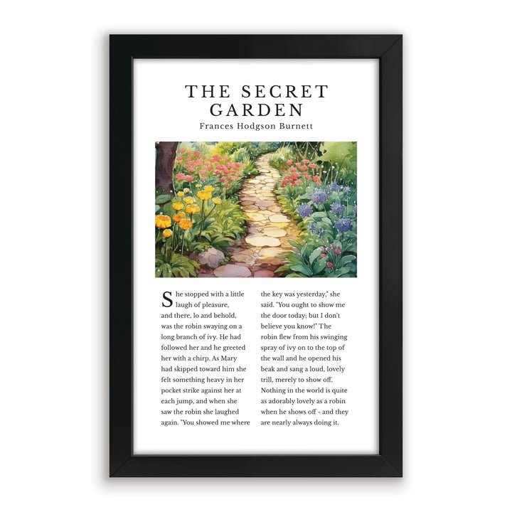 "With A Little Laugh…" The Secret Garden Framed Art