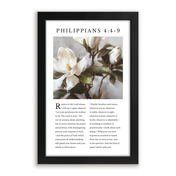 "Rejoice In The Lord Always" Philippians 4:4-9 Framed Art