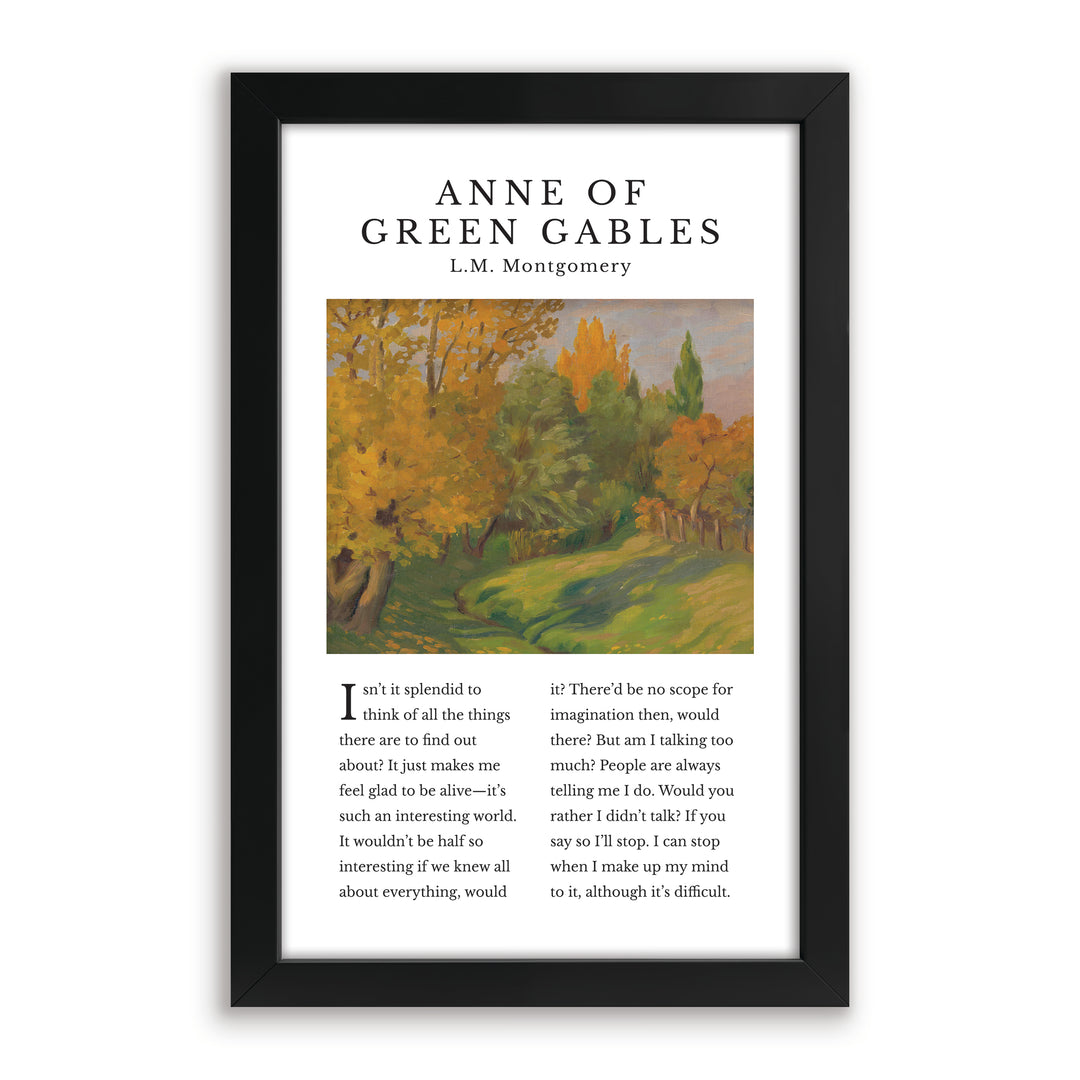 "Isn't It Splendid…" Anne of Green Gables Framed Art