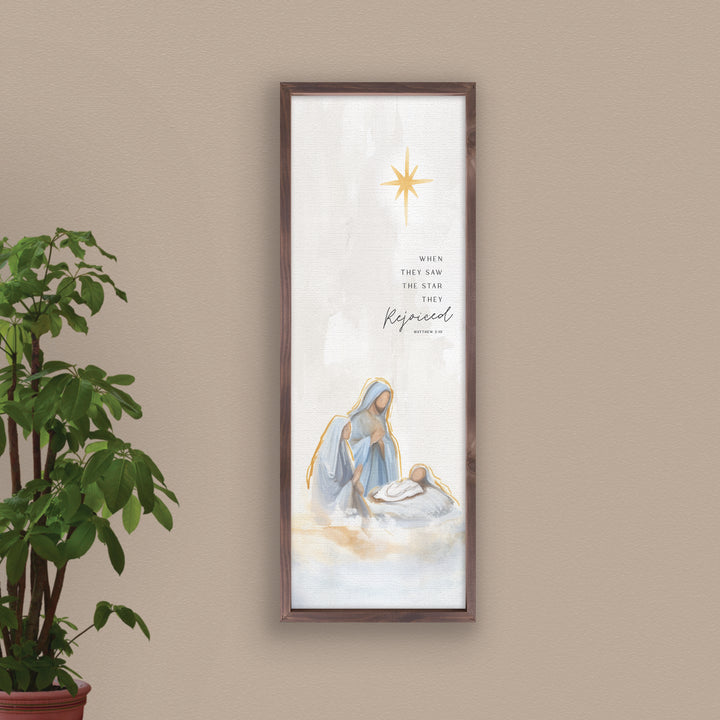 When They Saw The Star They Rejoiced Nativity Framed Art