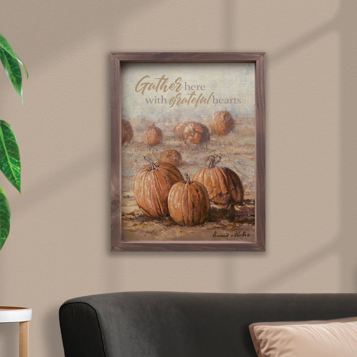 Gather Here With Grateful Hearts Framed Art