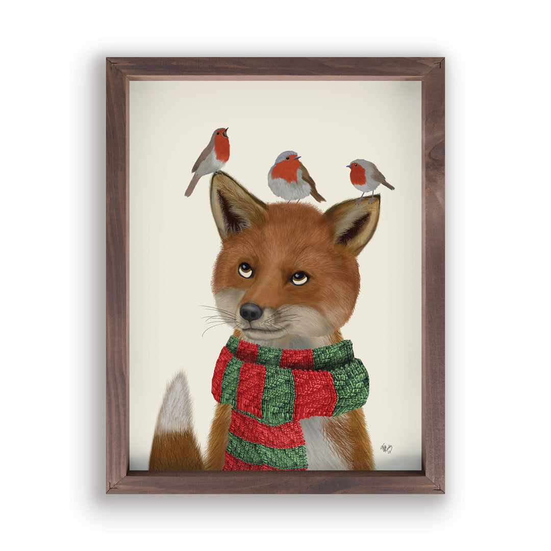 Fox With Birds Framed Art