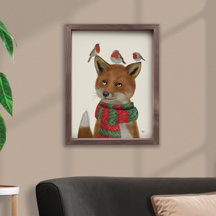 Fox With Birds Framed Art