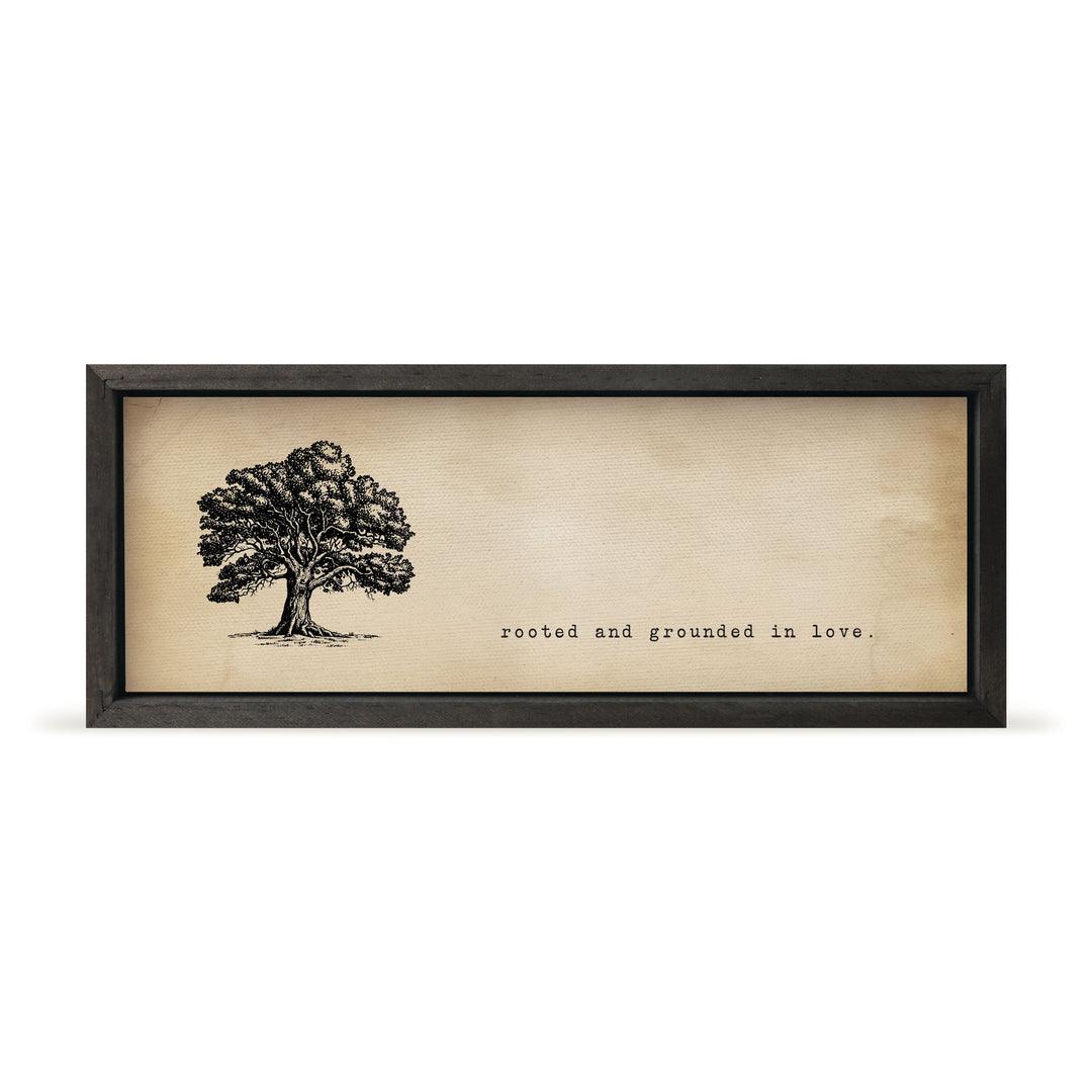 Rooted And Grounded In Love Framed Linen
