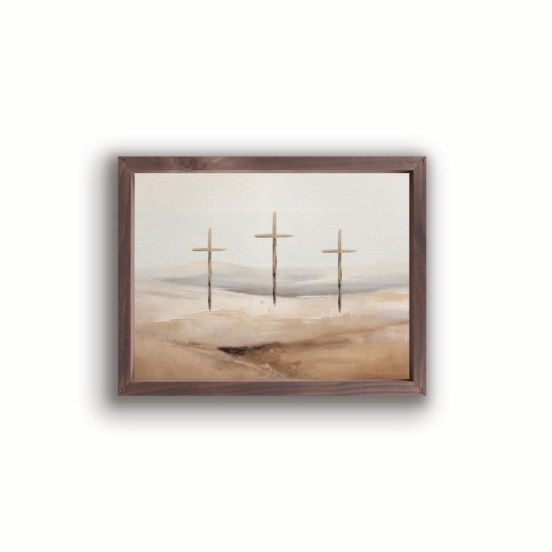 Three Crosses Framed Art