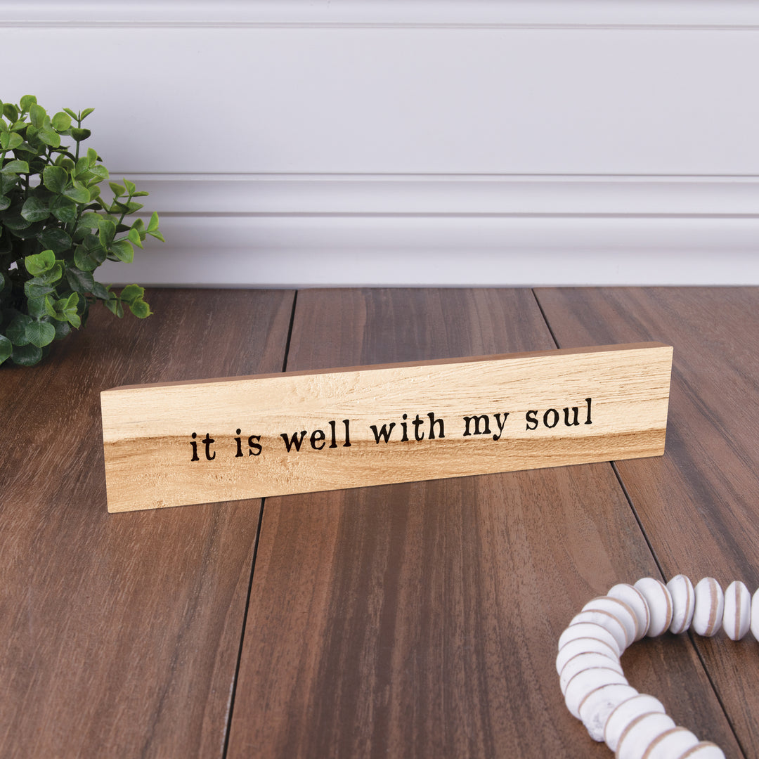 It Is Well With My Soul Wood Block Décor