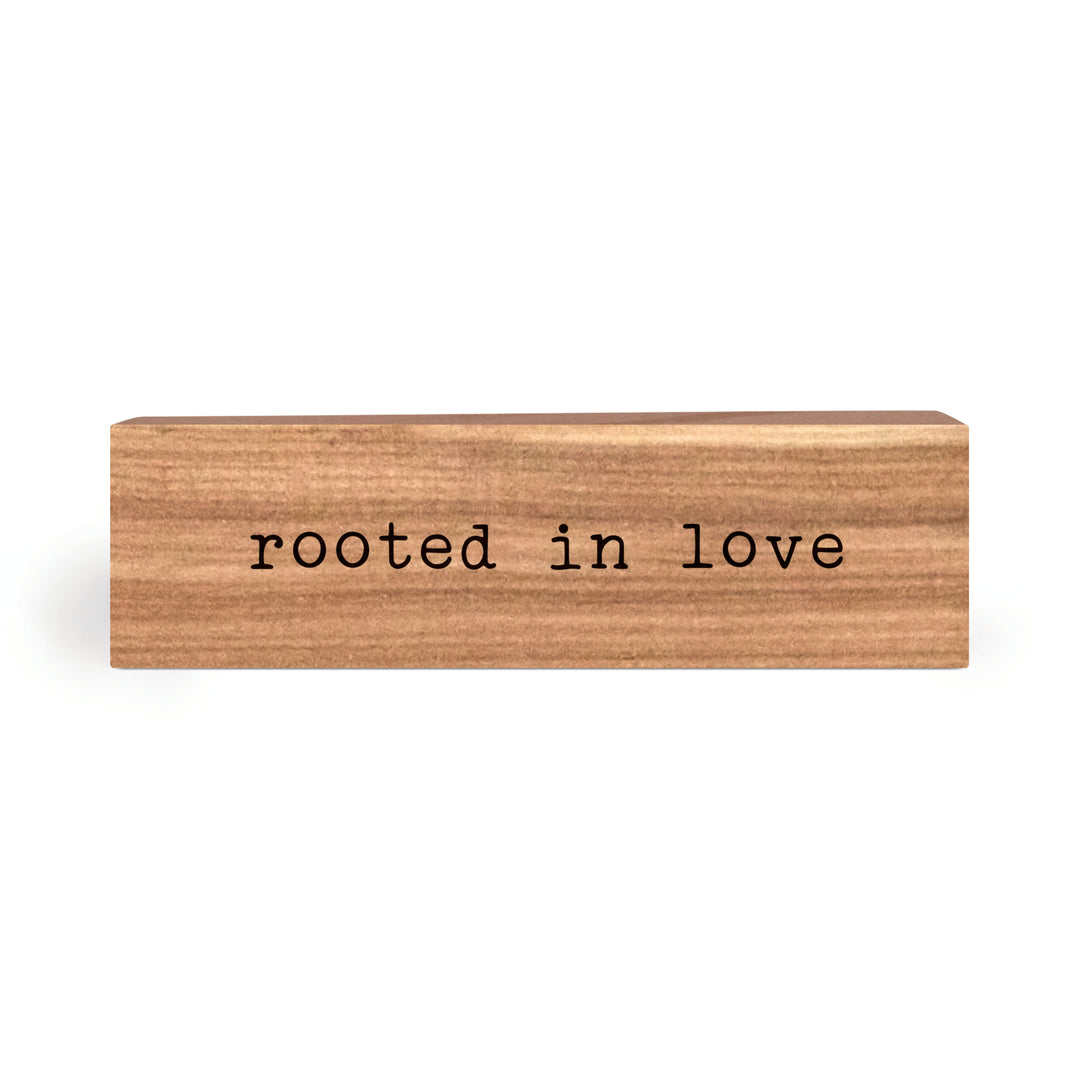Rooted In Love Wood Block Décor