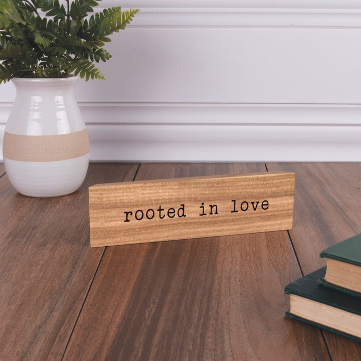 Rooted In Love Wood Block Décor