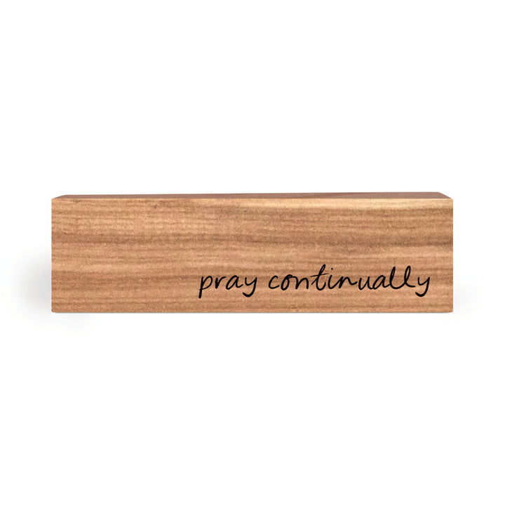 Pray Continually Wood Block Décor