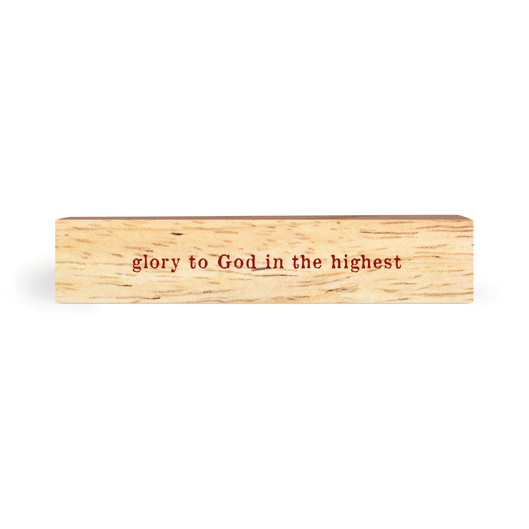 Glory To God In The Highest Wood Block Décor