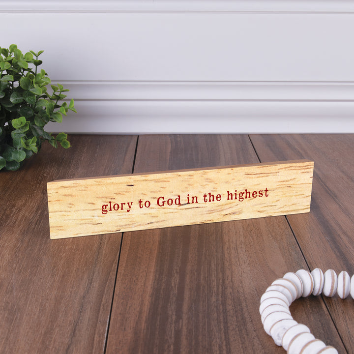 Glory To God In The Highest Wood Block Décor