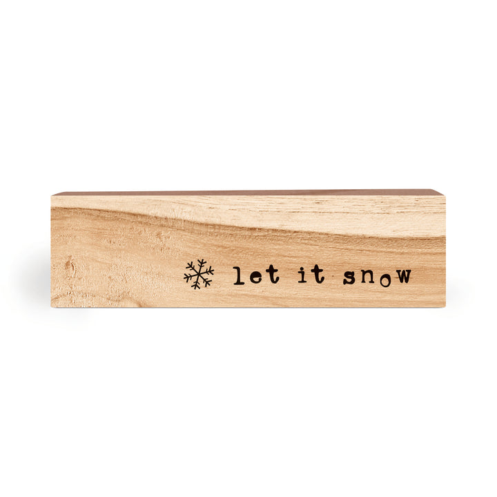 Let It Snow Wood Block Décor