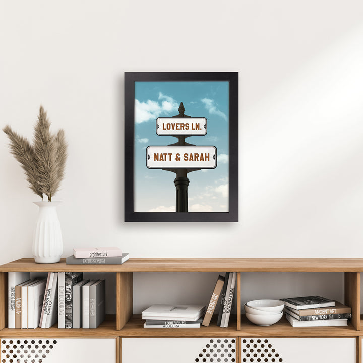 Personalized Street Sign Framed Art