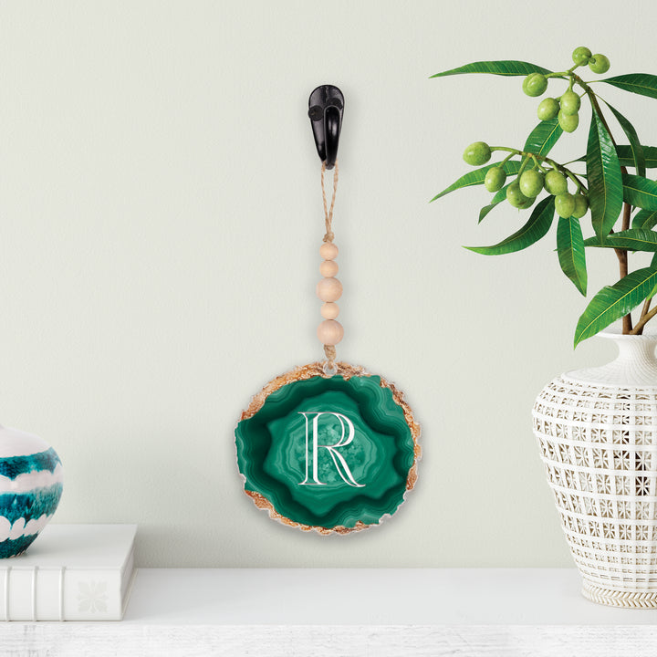 Personalized Green Geode Ornament