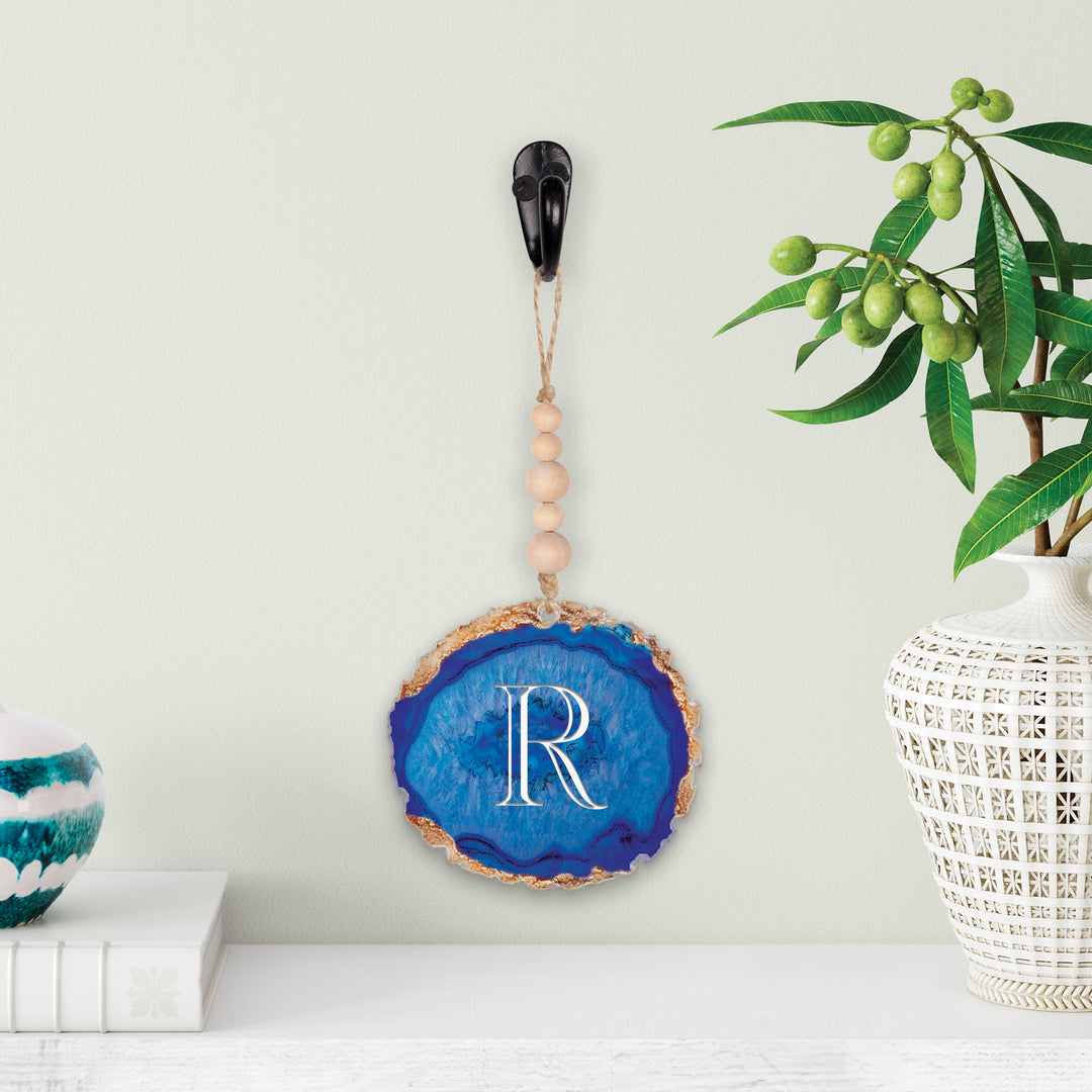 Personalized Blue Geode Ornament