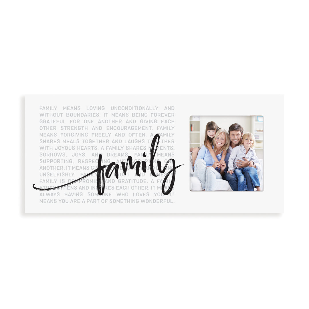 Personalized Family Means Loving Unconditionally Photo Frame