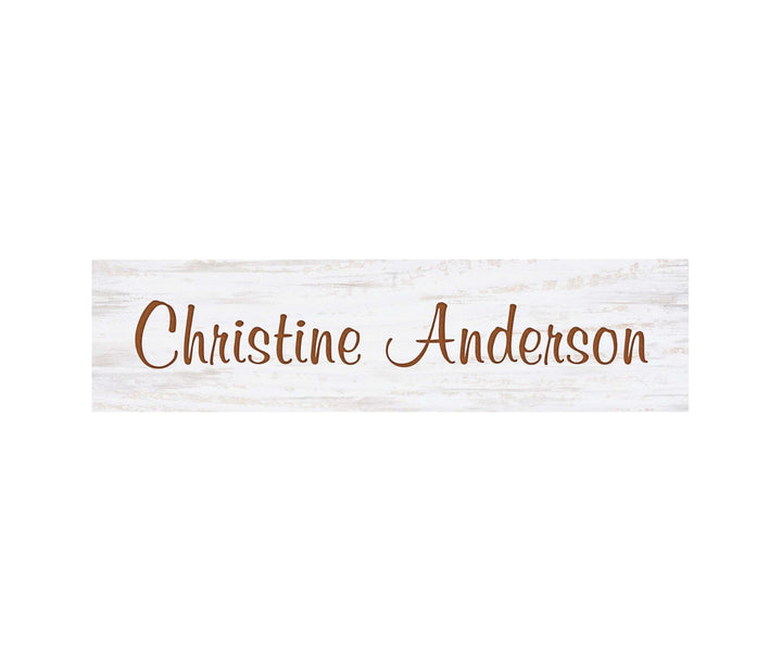 Personalized White Faux Wood Little Sign