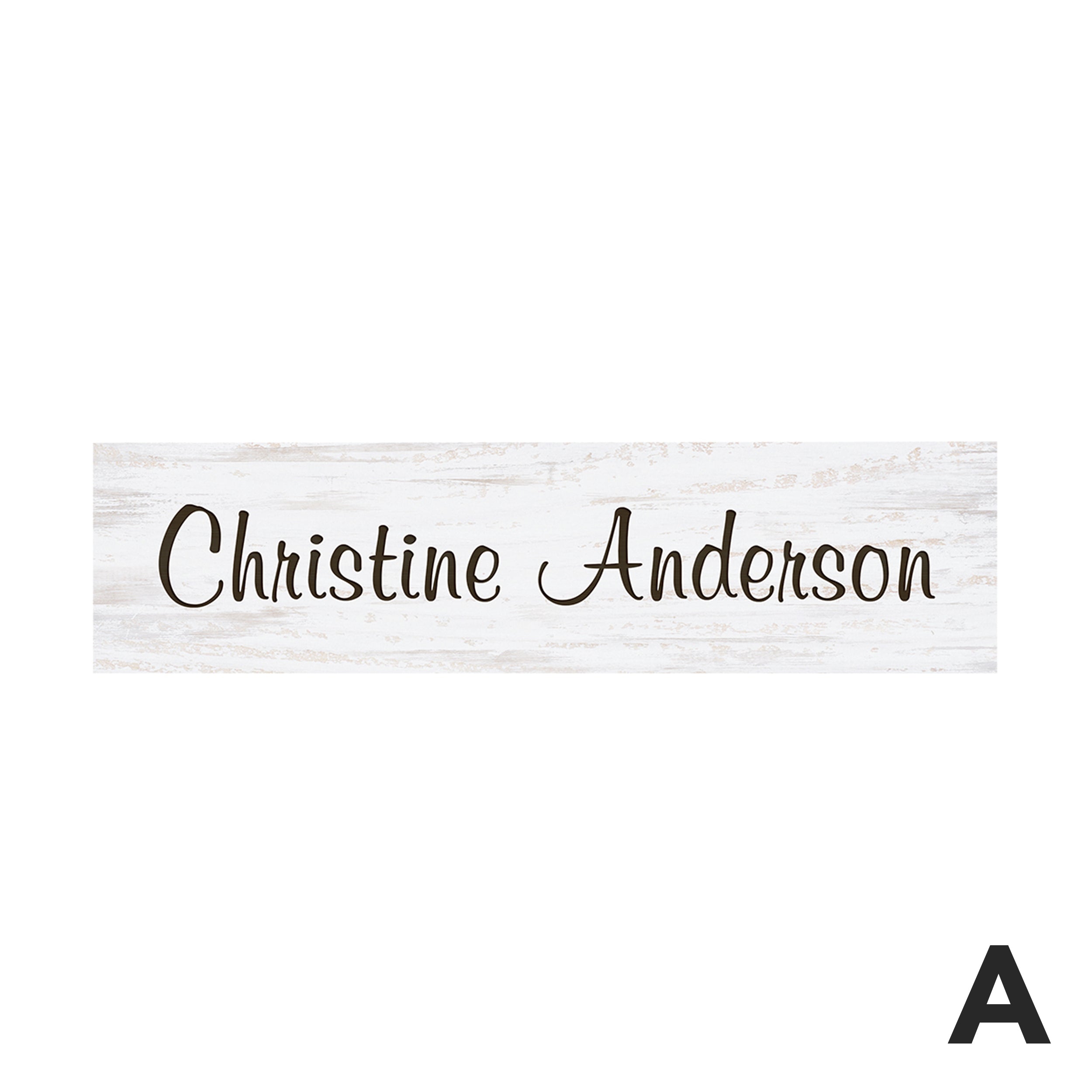 Personalized White Faux Wood Little Sign