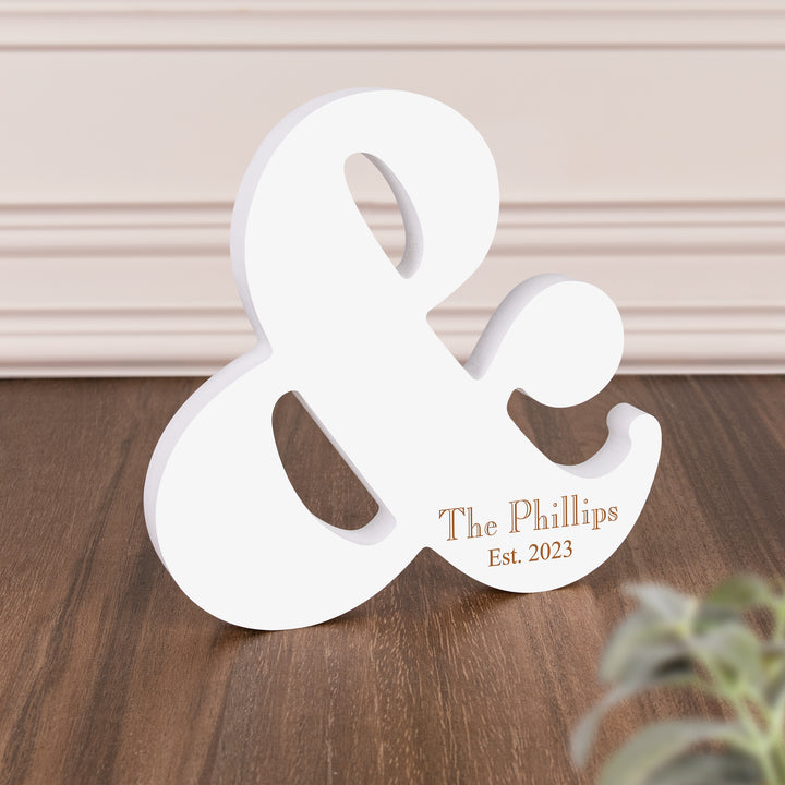Personalized Ampersand Shape Sign