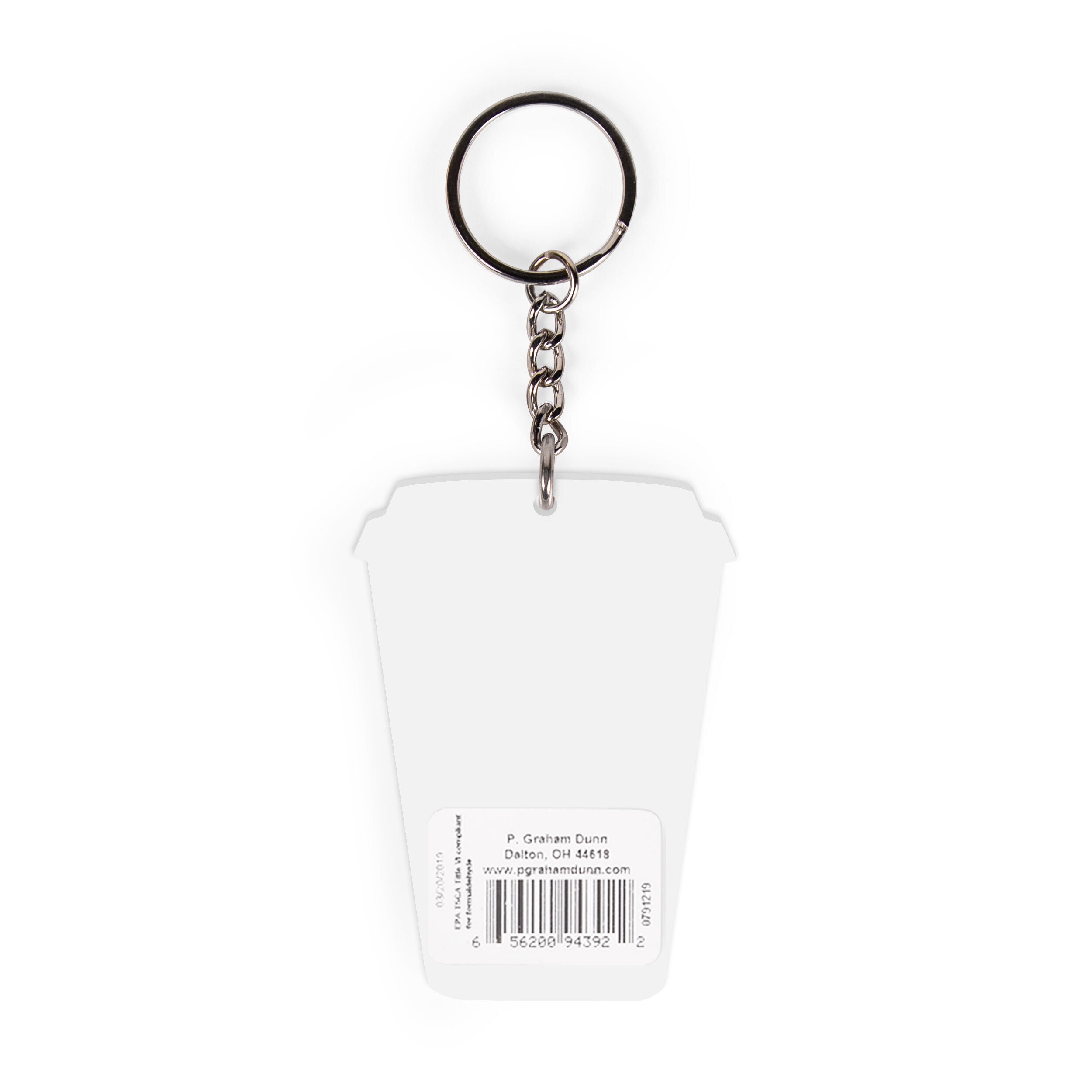 Better Latte Then Never Acrylic Coffee Cup Shape Key Chain