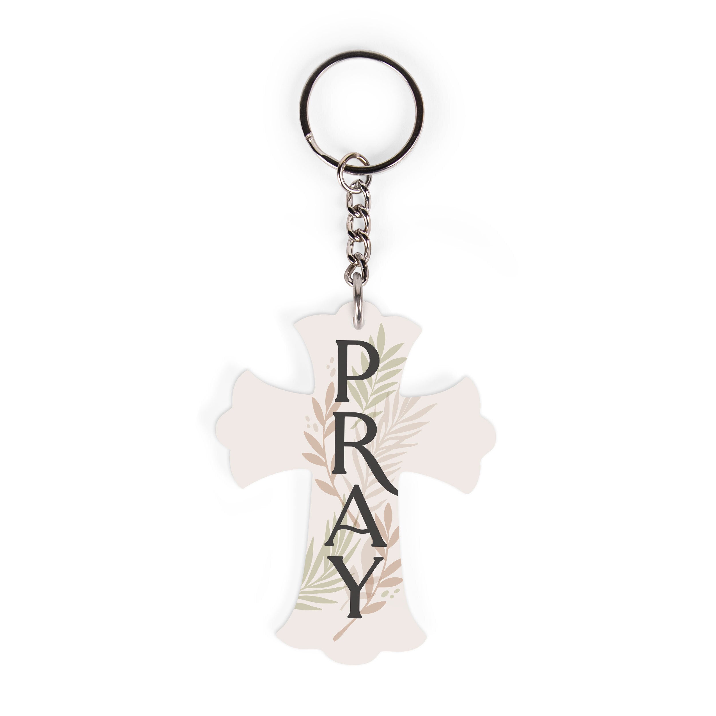 Pray Acrylic Cross Key Chain
