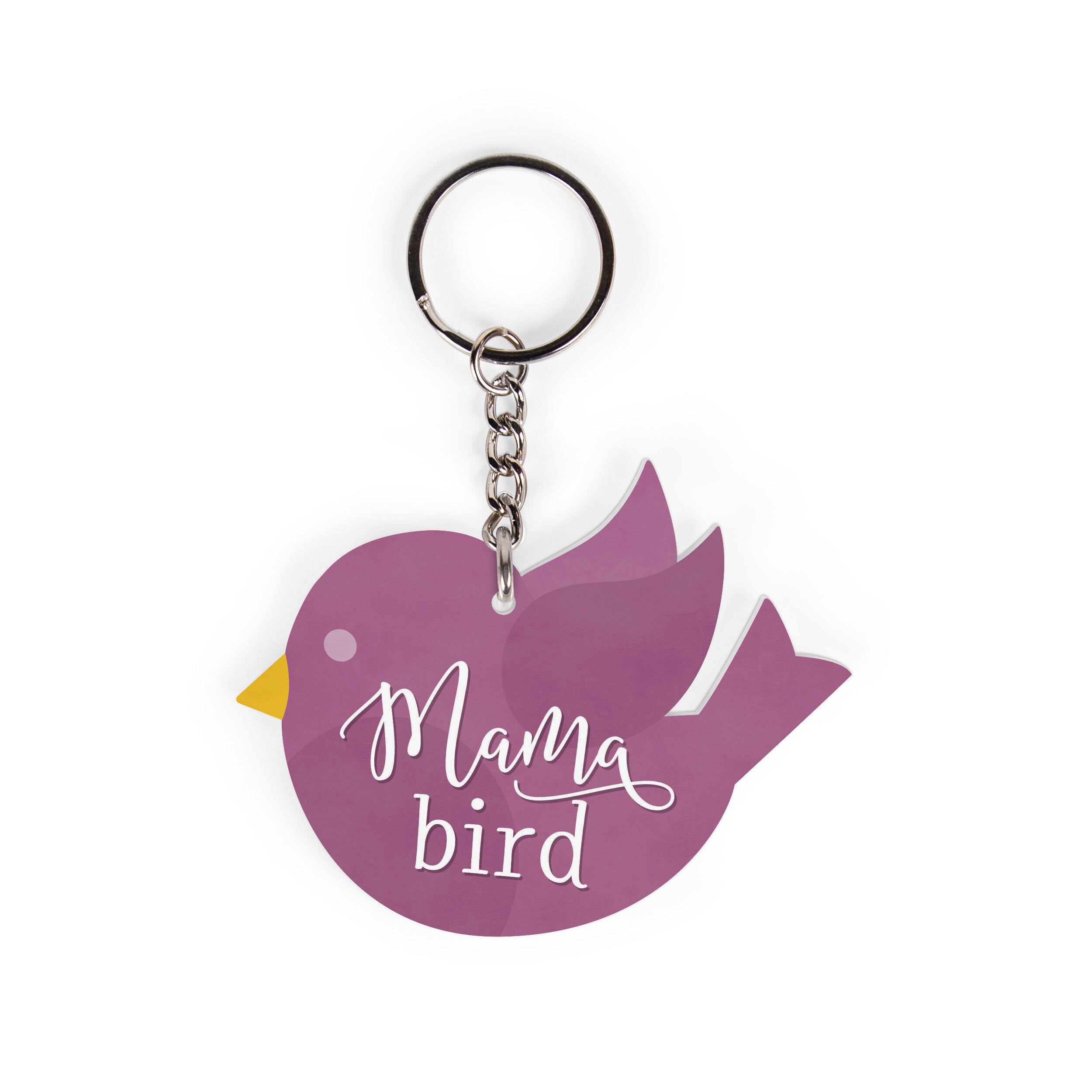 **Mama Bird Acrylic Bird Shape Key Chain