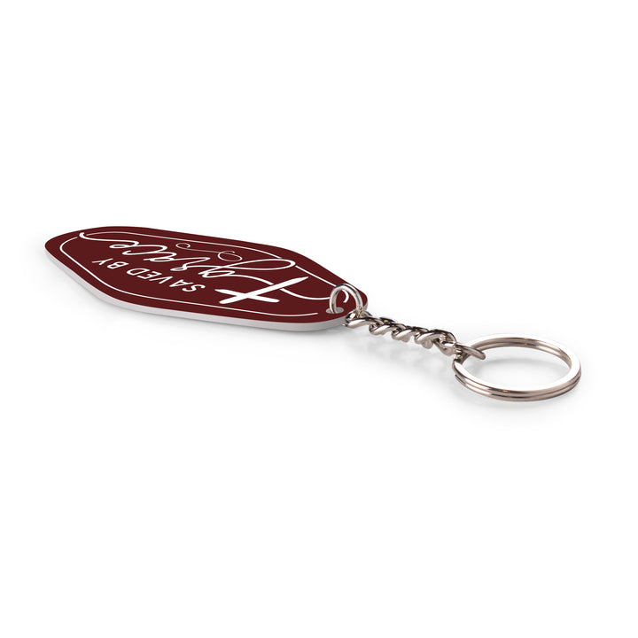 Saved by Grace Vintage Engraved Key Chain