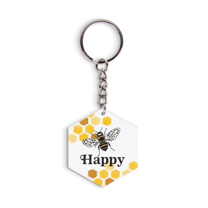 Bee Happy Key Chain