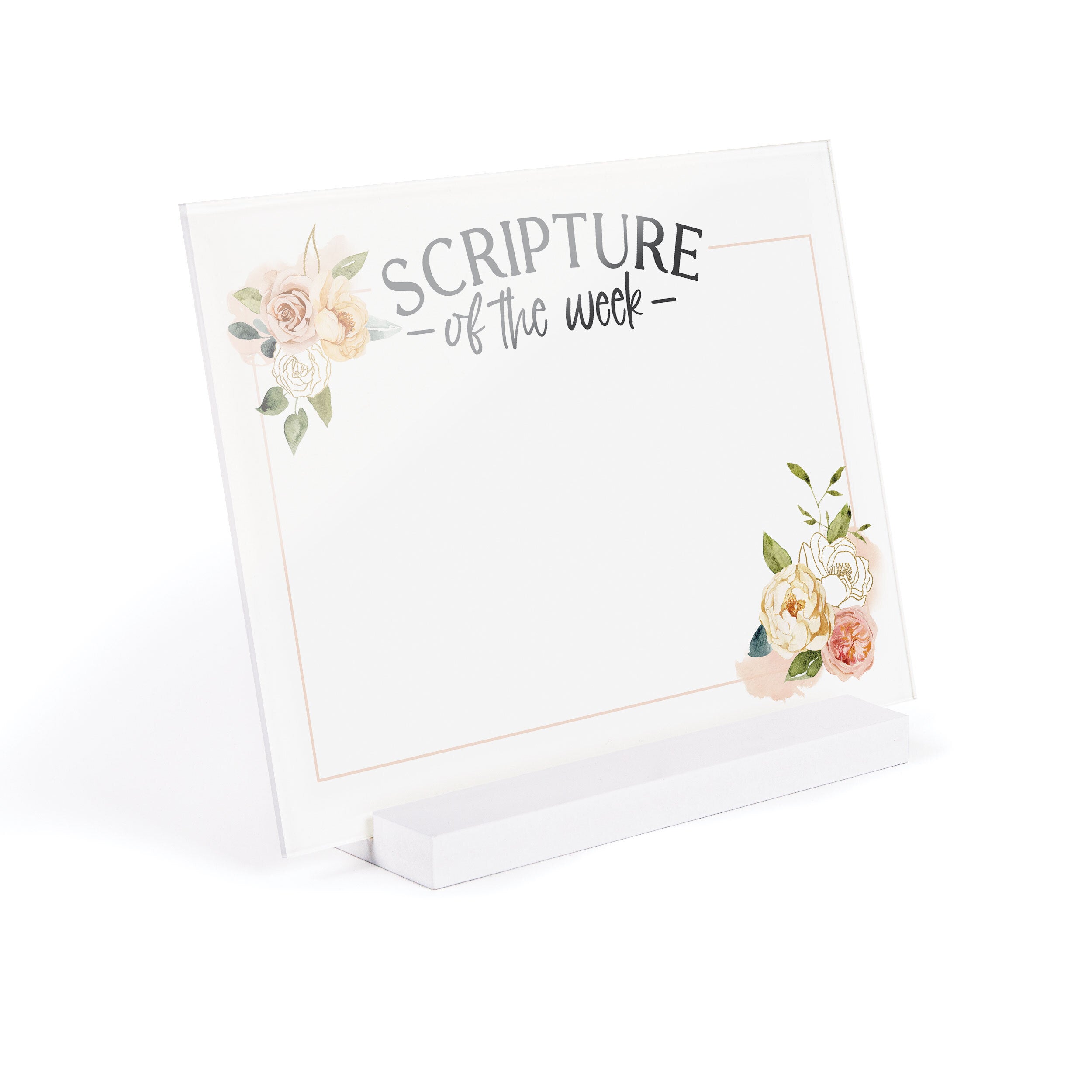 Scripture Of The Week Dry Erase Marker Board with Wooden Base
